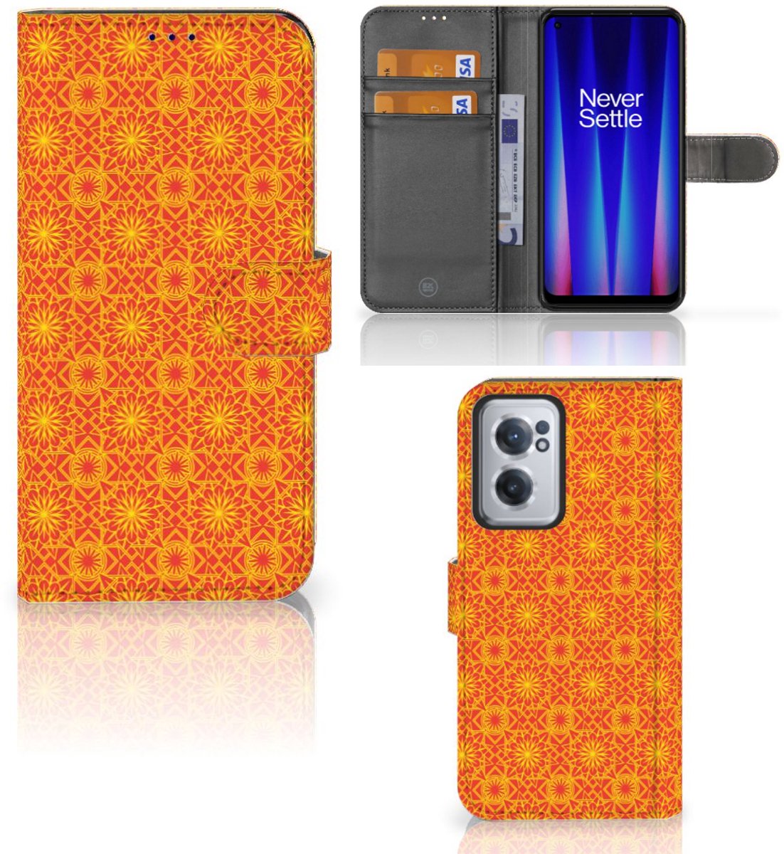 OnePlus Nord CE 2 Telefoon Hoesje Batik Oranje