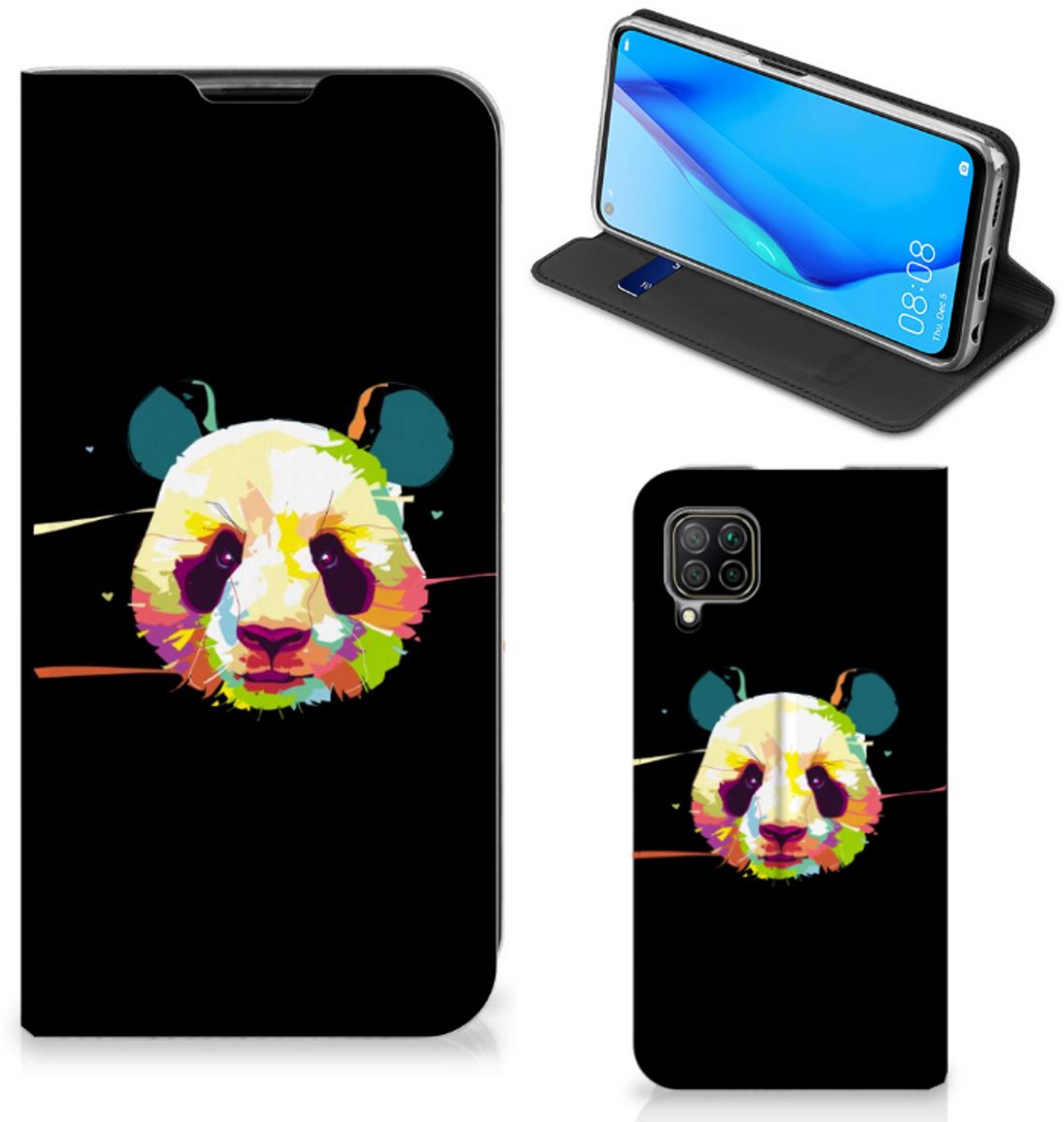 Huawei P40 Lite Magnet Case Panda Color