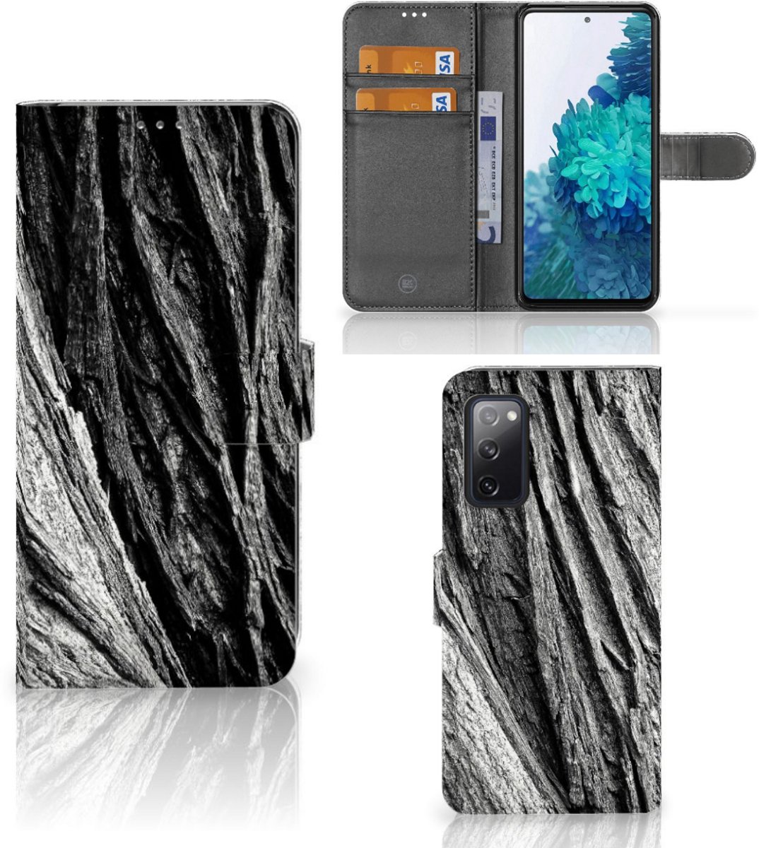 Book Style Case Samsung Galaxy S20 FE Boomschors Grijs