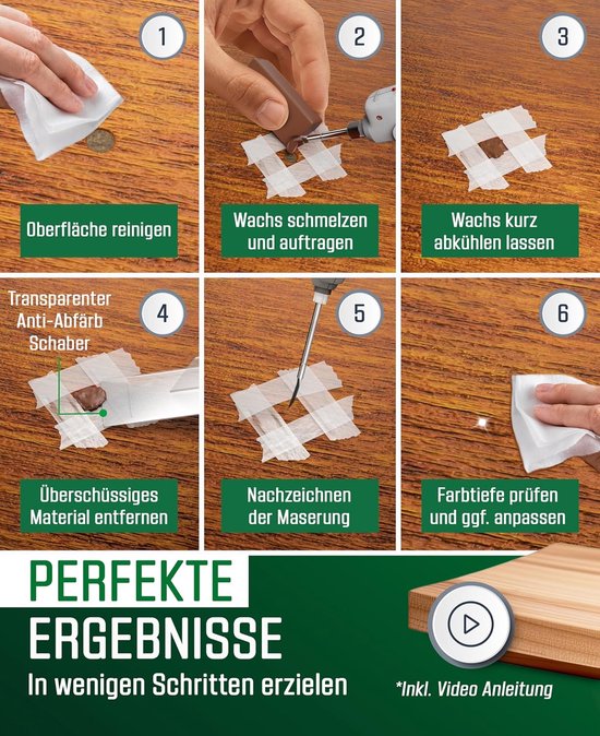 PVC en kunststof reparatieset voor vloeren en oppervlakken - Vinyl, Laminaat en Houtlook van Merkloos — afbeelding 3
