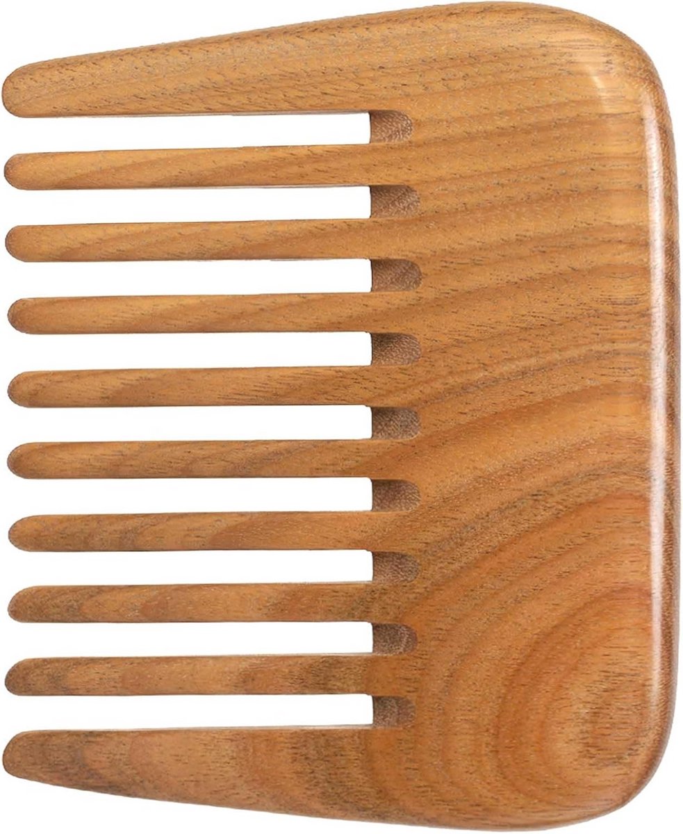 Houten Kam met Brede Tanden voor Haarverzorging