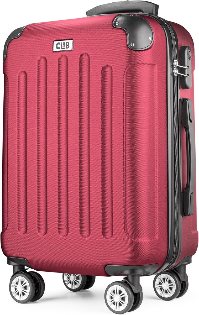 Hardshell Koffer Set - Ultralichte en Duurzame Reiskoffers met 360° Wielen - Handbagage en Grote Koffers in Rood