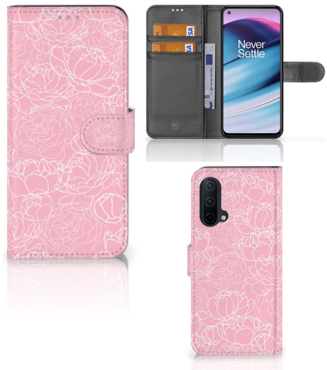 OnePlus Nord CE 5G Hoesje White Flowers