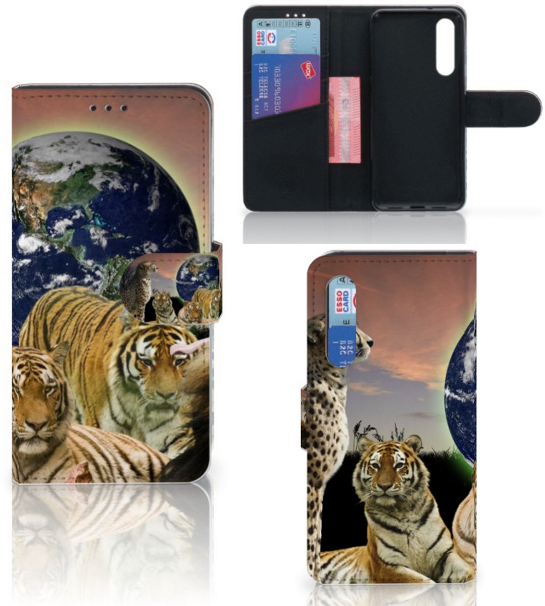 Xiaomi Mi 9 SE Telefoonhoesje met Pasjes Roofdieren