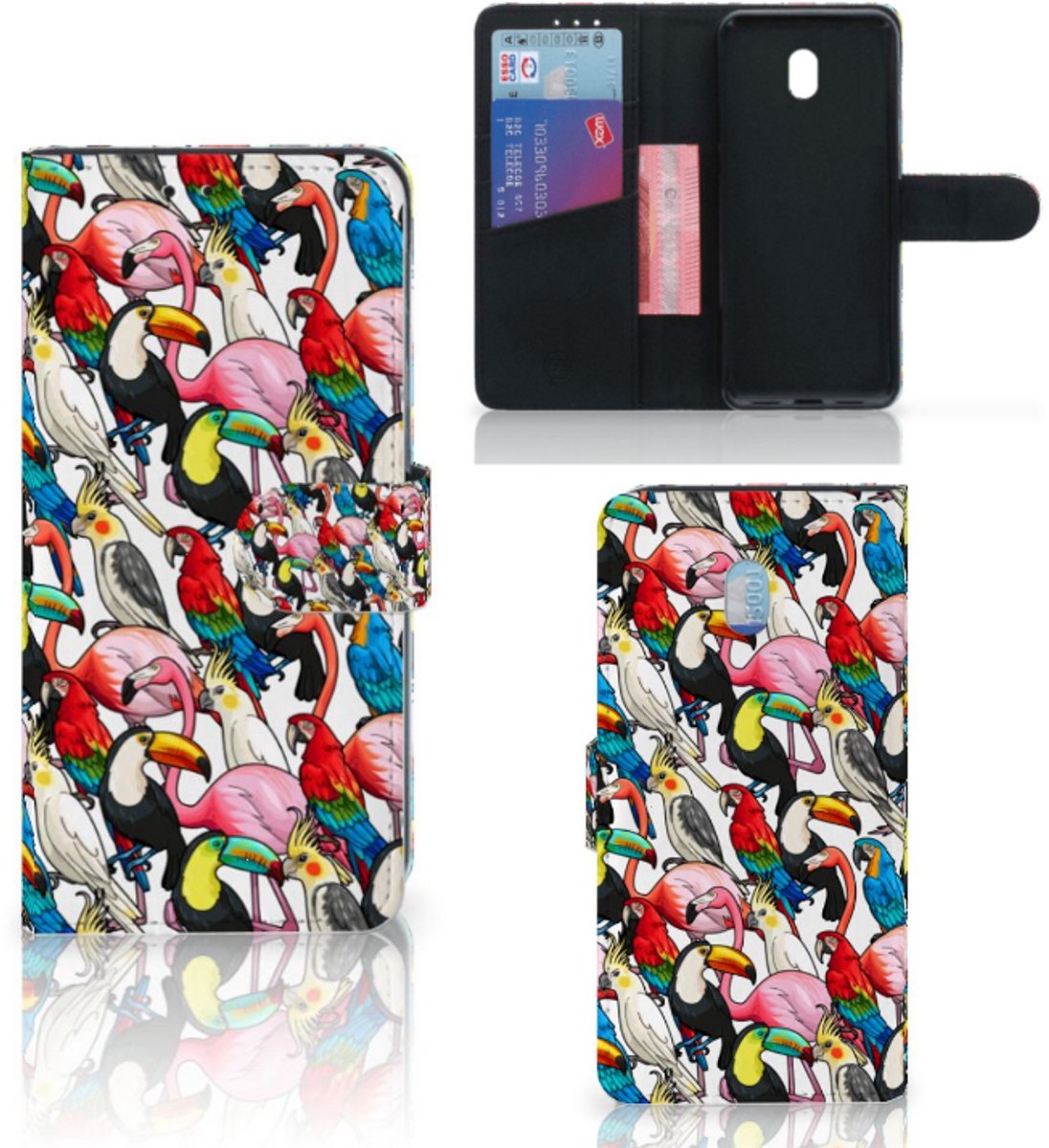 Xiaomi Redmi 8A Telefoonhoesje met Pasjes Birds