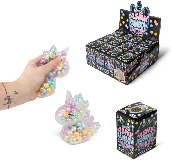Balle Anti-Stress Magique Squishy Licorne - ASMR - 1 exemplaire - Enfants - Adultes - Balle à Presser - Pour la main - Fidget Toys - 7 cm