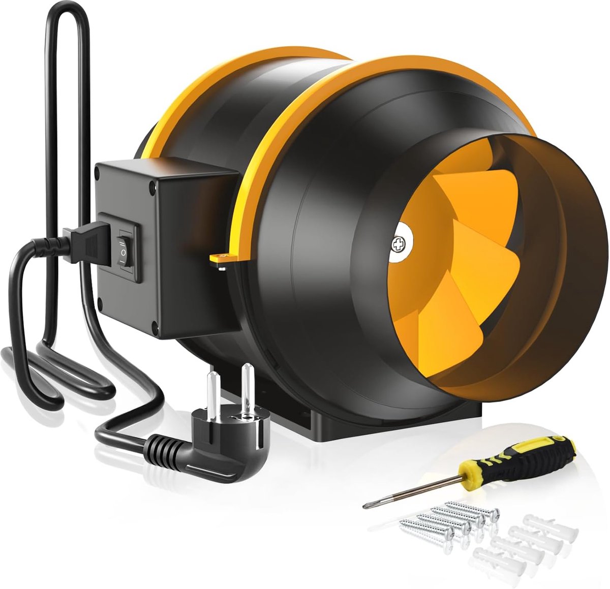 Rookafzuiging Buisventilator 125 mm - Stil Inline Ventilator voor Badkamer, Kantoor en Gro