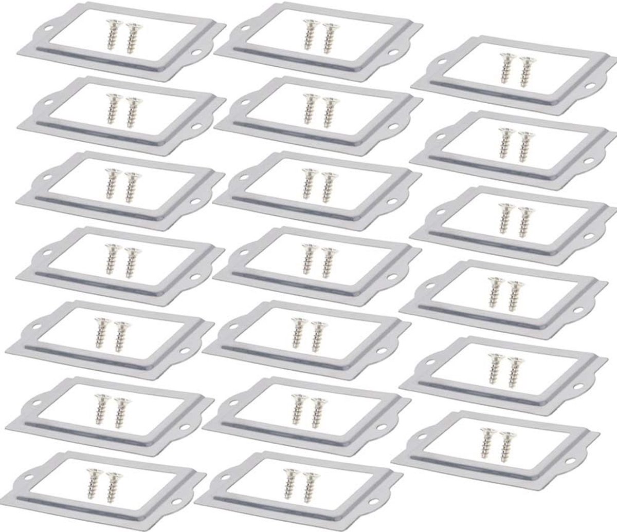 RVS Label Frame 80x35mm voor Kantoortoepassingen - 20 Stuks