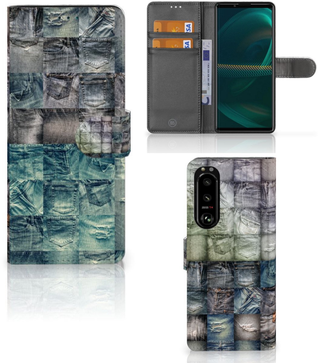 Wallet Case met Pasjes Sony Xperia 5III Spijkerbroeken