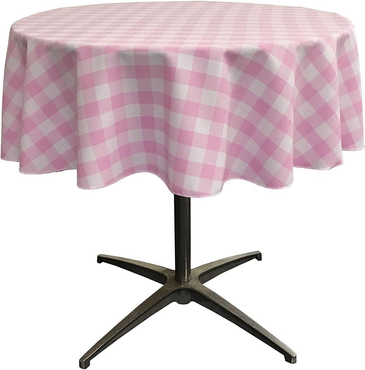 Rond Geruit Tafelkleed 147,32 cm - Duurzaam Polyester, Omkeerbaar Design