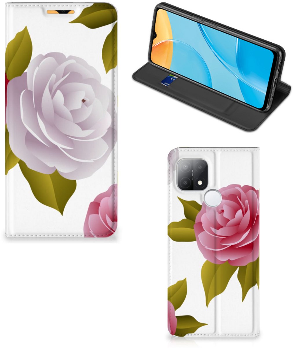 OPPO A15 Smart Cover Roses