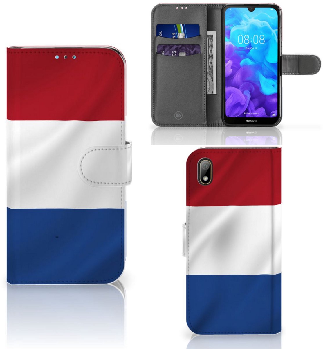 Boekhoesje voor Huawei Y5 (2019) Bookstyle Case Nederlandse Vlag