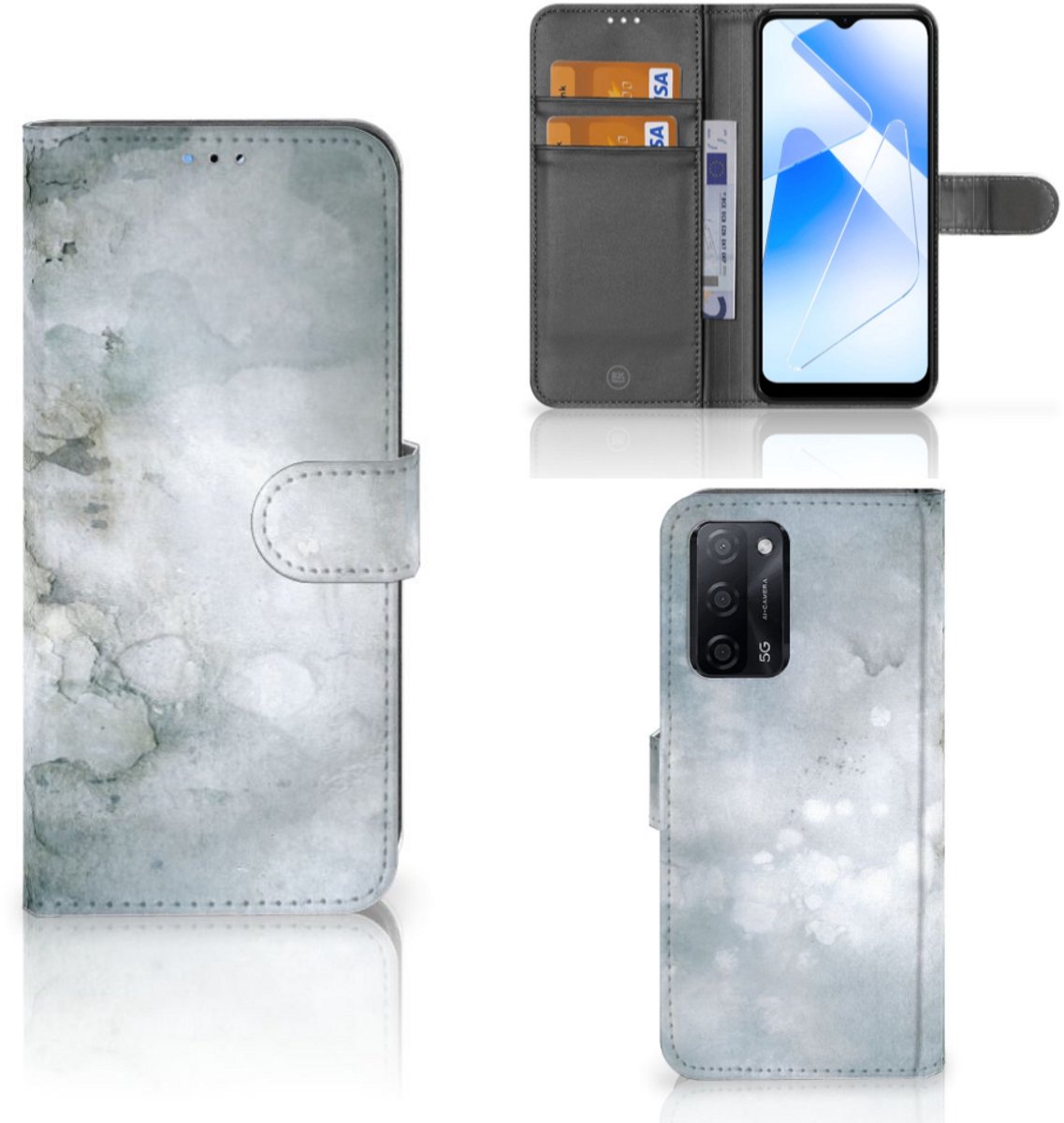 Hoesje OPPO A16/A16s/A54s Painting Grey