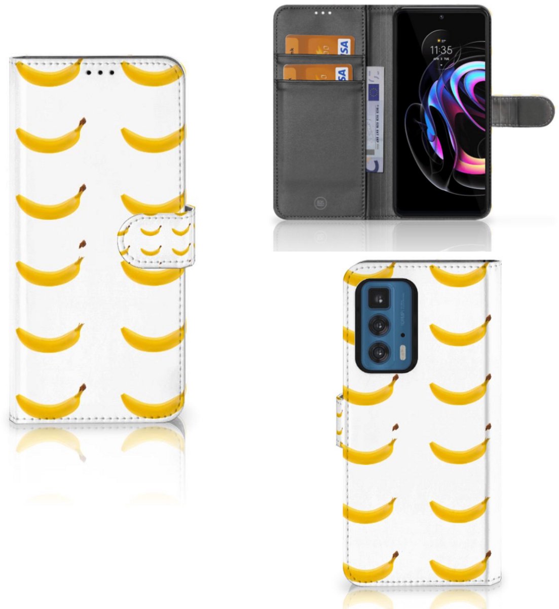 Motorola Edge 20 Pro Book Cover Banana