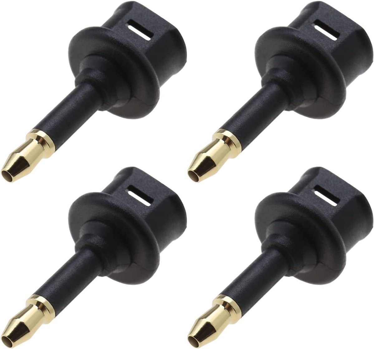 Mini Toslink Adapter - Digitale Glasvezel Toslink naar 3,5 mm Jack - 4 Stuks