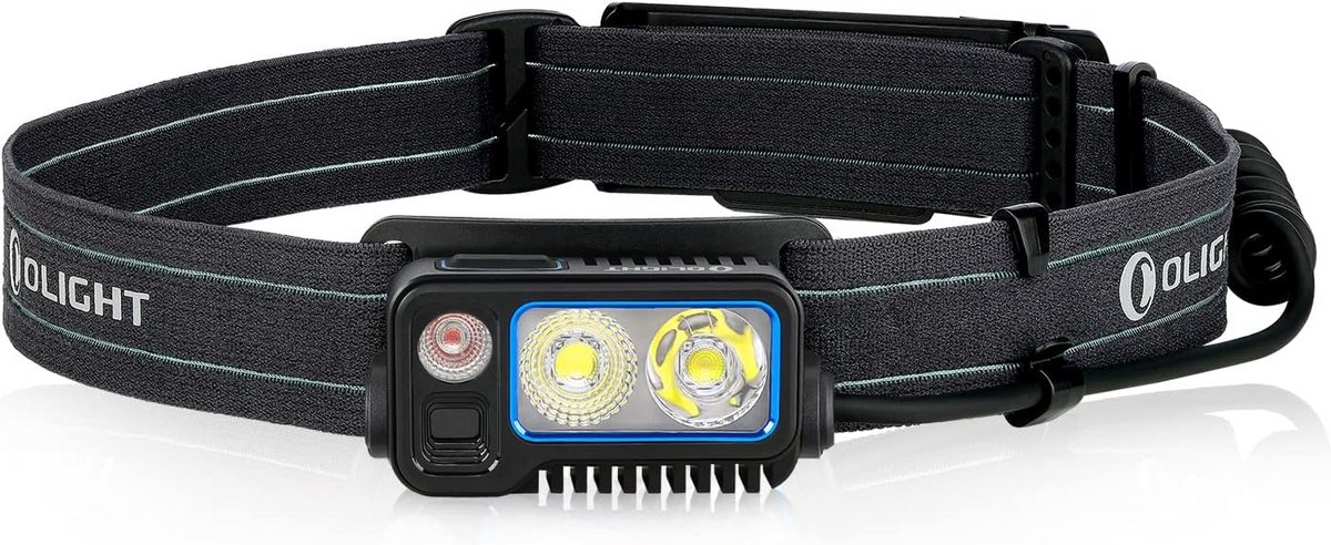 OLIGHT Array 2 Pro Powerful Headlamp 1500 Lumen 1500 m High Running Time with SOS Mode and 3 Light Sources for Camping, Running, Fishing, Climbing, Hiking