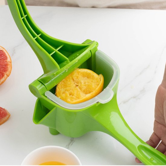 1 stuk - Handmatige Citroenpers - Hoog sapgehalte & zonder pitjes - Voor keuken, bakken & cocktails - Extra dik & voedselveilig plastic - Duurzaam - Groen — afbeelding 4