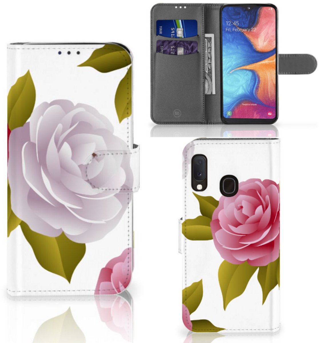Samsung Galaxy A20e Hoesje Roses