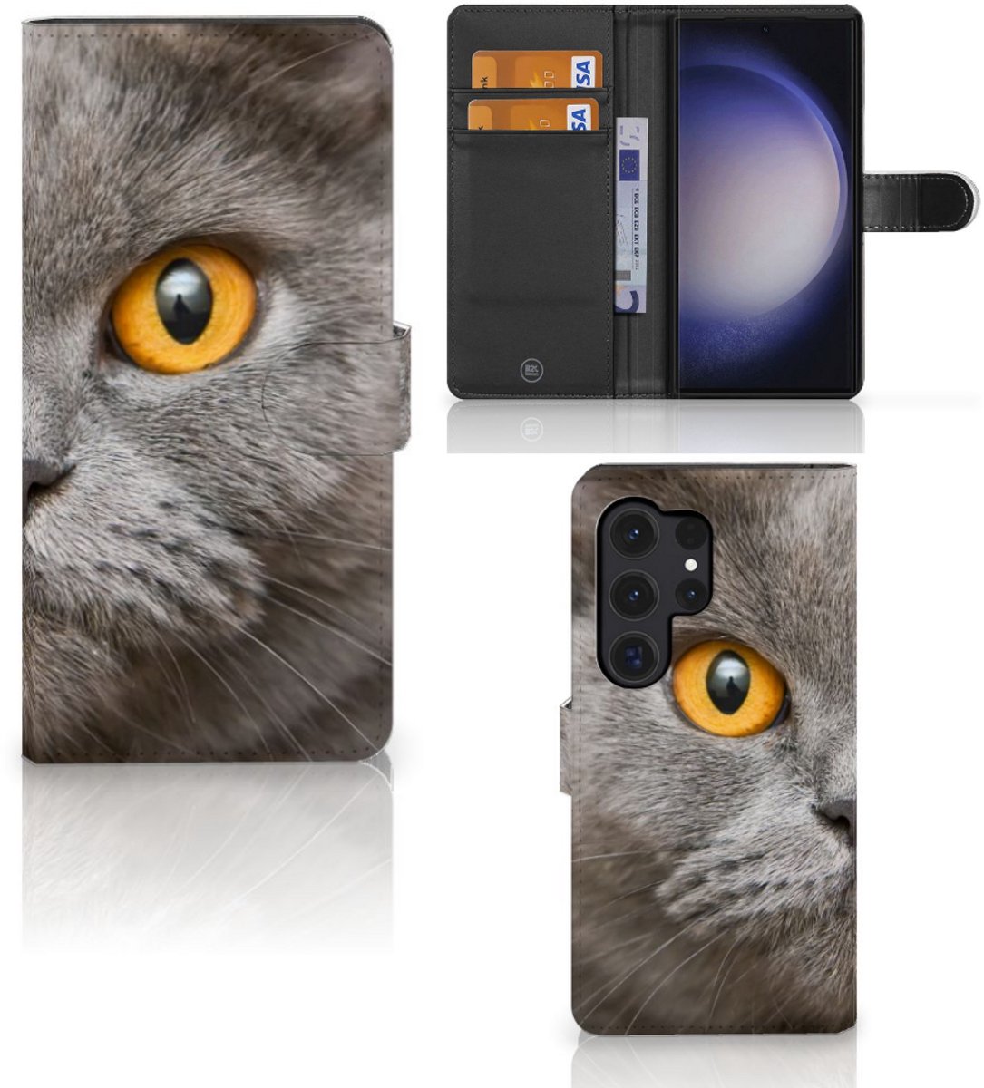 Telefoonhoesje met Pasjes Samsung Galaxy S24 Ultra Britse Korthaar
