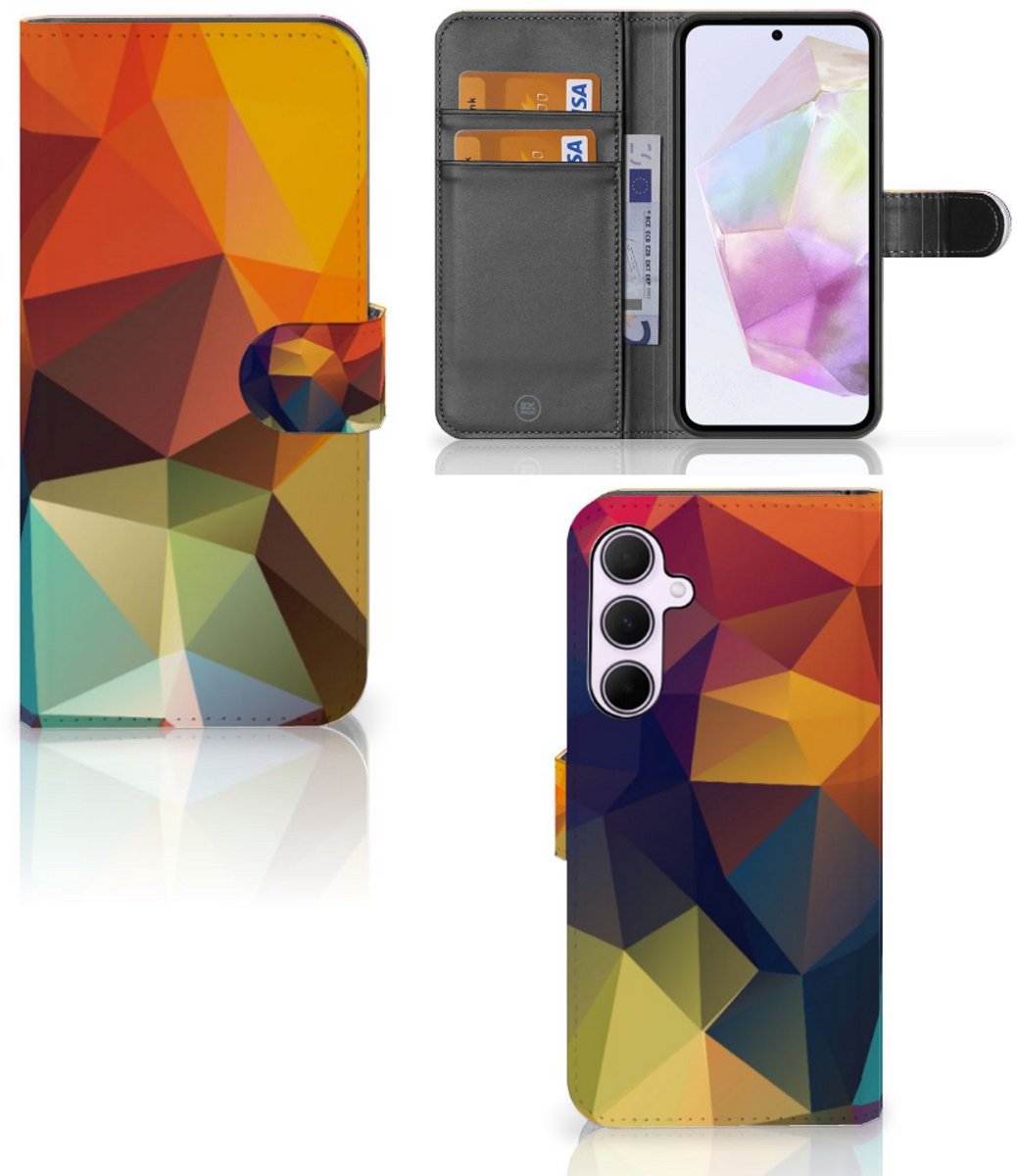 Samsung Galaxy A35 Book Case Polygon Color
