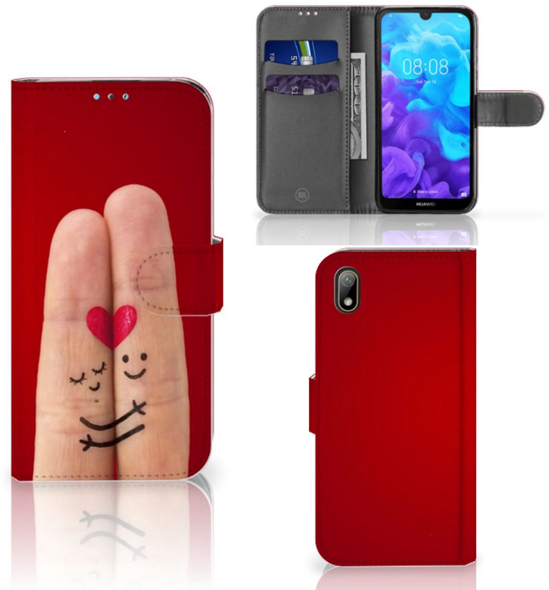 Huawei Y5 (2019) Wallet Case met Pasjes Liefde - Origineel Romantisch Cadeau