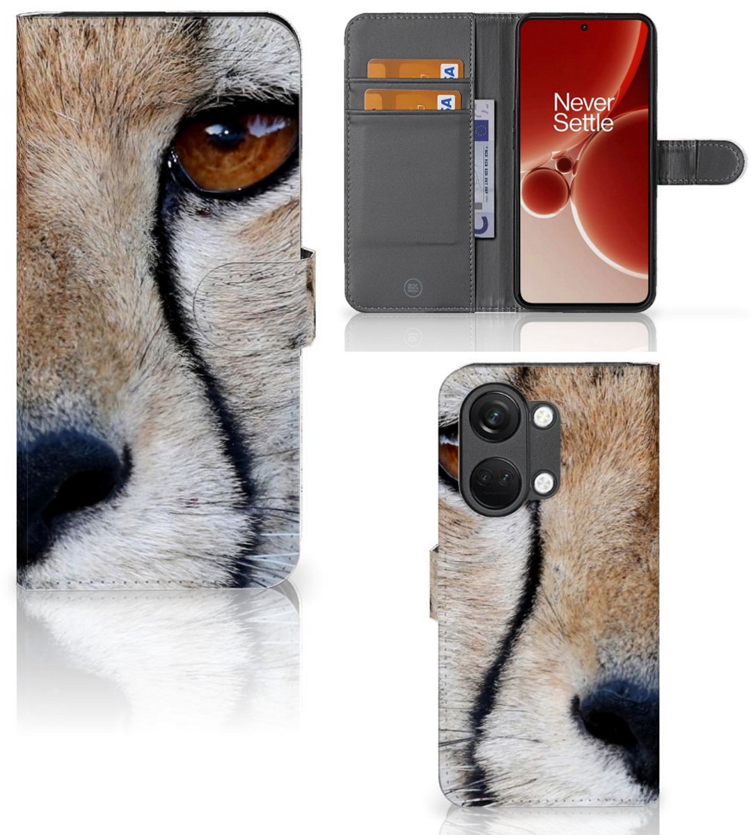 OnePlus Nord 3 Telefoonhoesje met Pasjes Cheetah