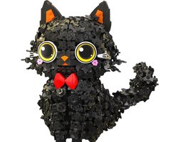 Zhe Gao 662036 Bloemen Kawaii Geluks Kat bouwset | Botanical Bonsai Flowers collection | Classic educatief creator speelgoed bloemenpracht bouwpakketten voor kinderen & volwassenen | Niet compatibel met Lego | Bouwdoos met 1651 bouwstenen