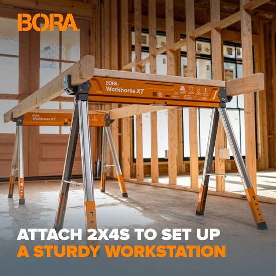 Verstelbare zaagbok met metalen blad voor houtbewerking - Heavy Duty Pro Saw Horse van Merkloos	 — afbeelding 2