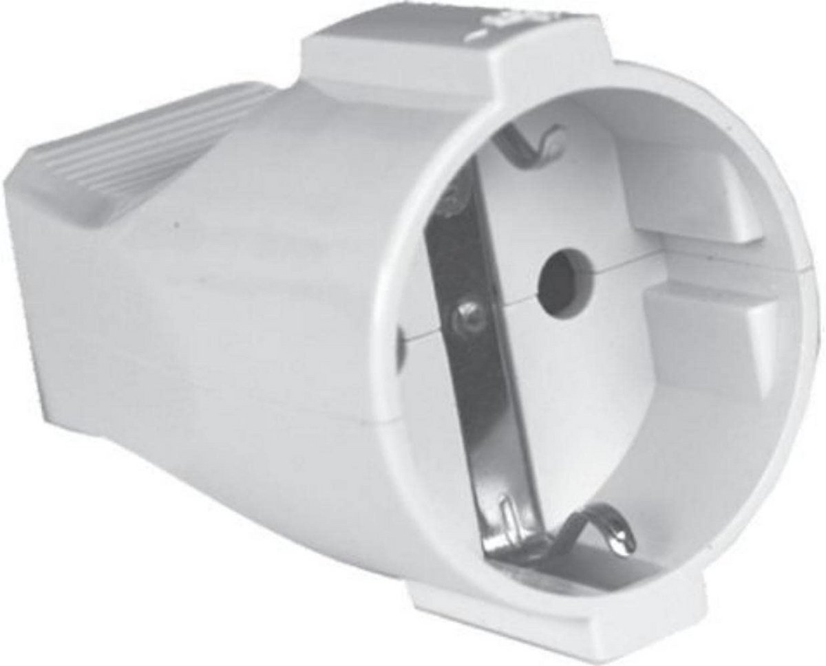 Schuko Stekker met Bescherming 16A - Wit