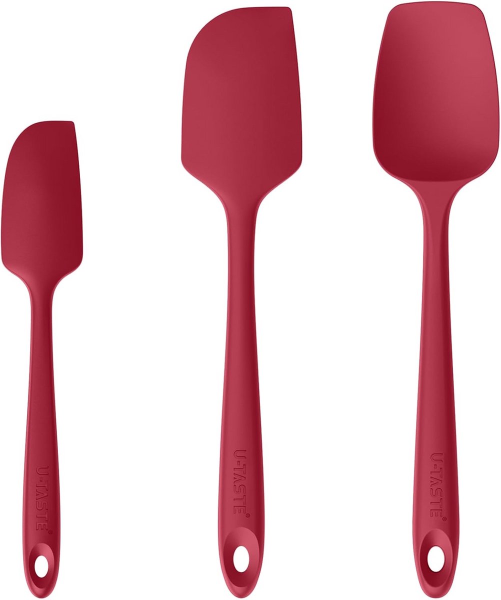 Silicone Spatelset van 3 - Hittebestendig en BPA-vrij voor Koken en Bakken