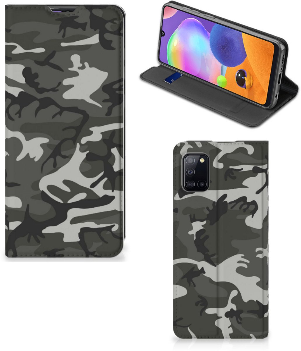 Samsung Galaxy A31 Hoesje met Magneet Army Light