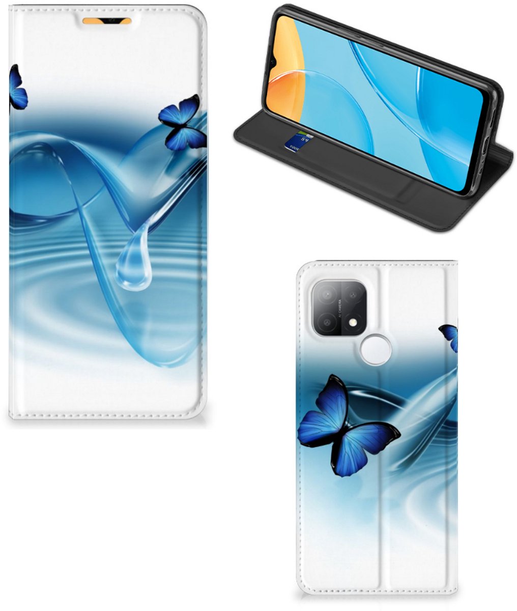 Standcase Hoesje voor OPPO A15 Hoesje maken Vlinders