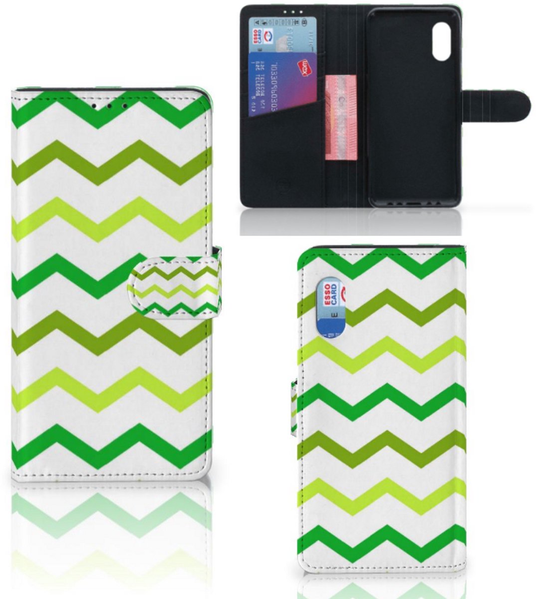 Samsung Xcover Pro Telefoon Hoesje Zigzag Groen