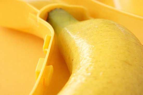 Bananenbox BANANA - Geel - 25 x 6 x 5,1 cm - Banaan Box - Polypropyleen