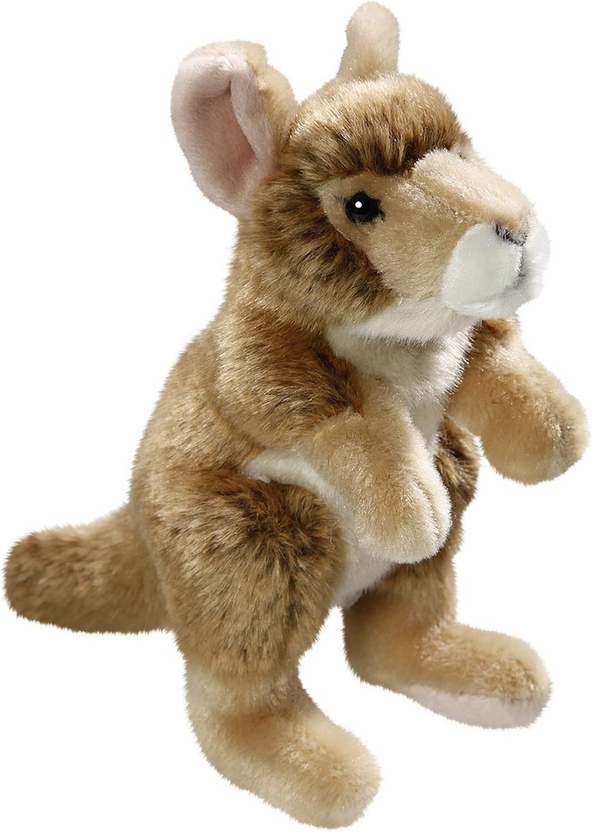 Zachte Kangoeroe Knuffel met Baby in Buidel - Pluche Speelgoed