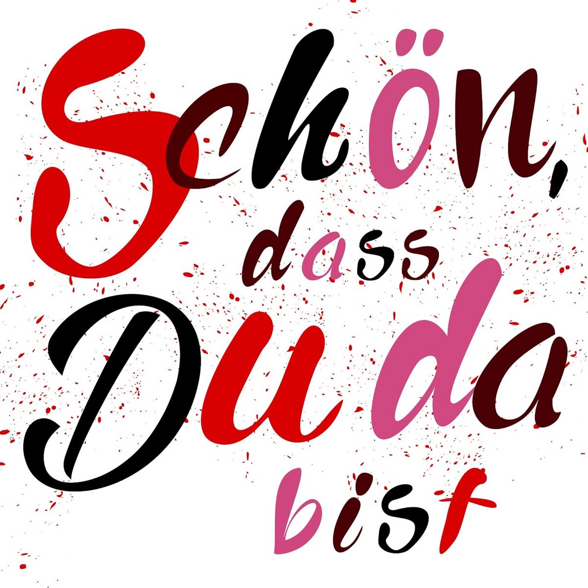 20 Servetten 'Fijn dat je er bent' Rood/Zwart voor Verjaardag, Doop en Bruiloft