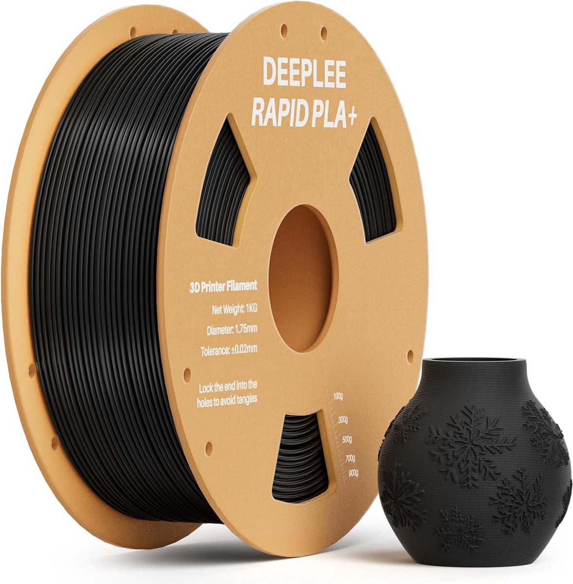 PLA+ Filament 1.75 mm Zwart voor FDM 3D-printer (1 kg) - Hoge Snelheid & Nauwkeurigheid