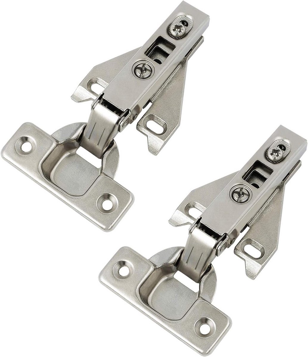 2 Stuks Volledige Overlay Keukenkast Scharnieren voor Gezicht Frame Kastdeuren