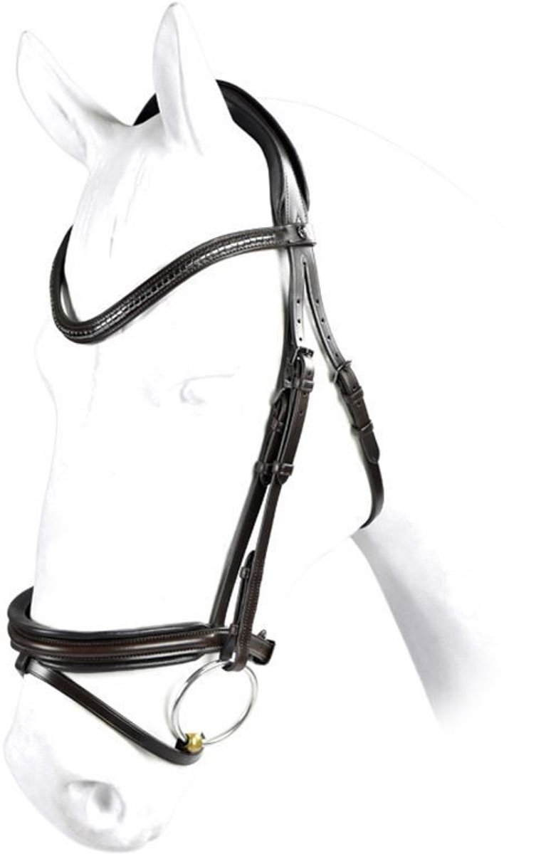 Trenshoofdstel Anatomica Welfare Athene met teugels - Cob - Brown