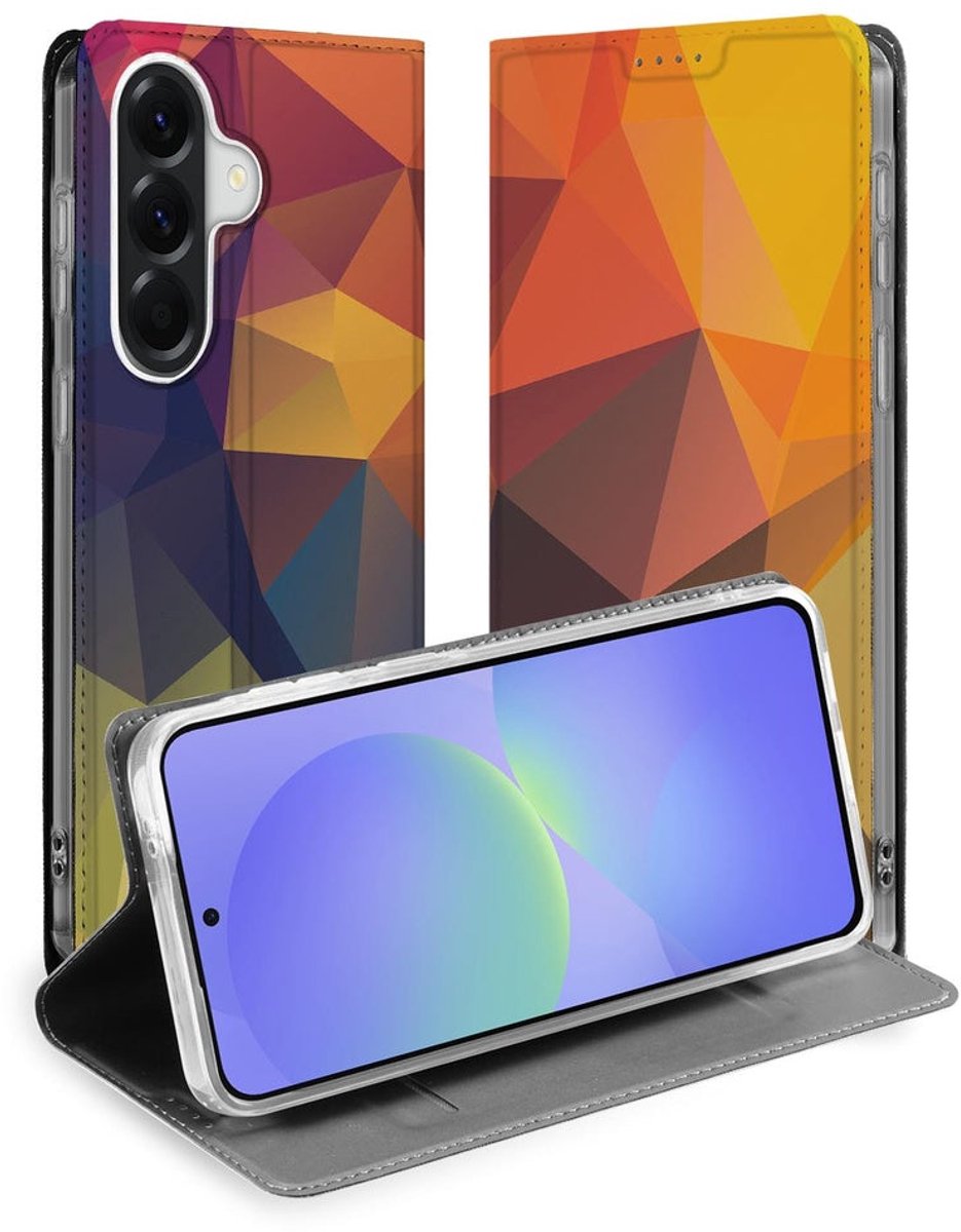 Bookcase Hoesje Samsung Galaxy A37 Polygon Color