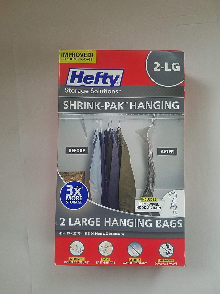 Grote Hangende Vacuümzakken (2 Stuks) voor Kleding en Beddengoed