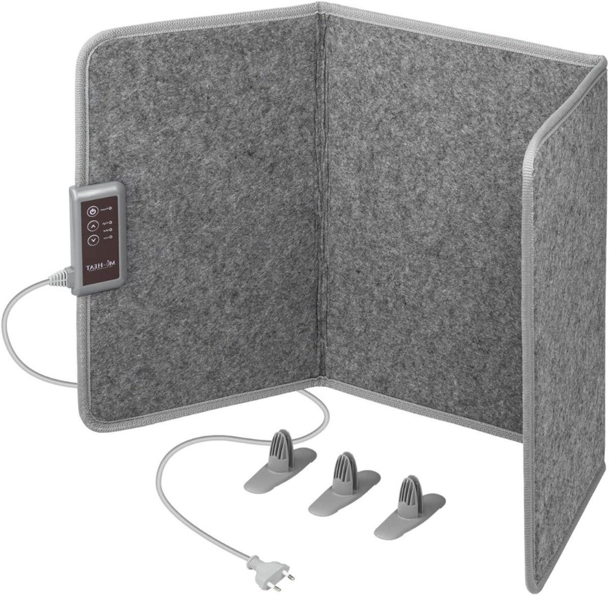 VIN® Infrarood paneel - Bureau verwarming – Verwarmingspaneel - Elektrische kachel – Mobiele Infraroodverwamer – Heater – Kachel – 260W – Opvouwbaar - Grijs