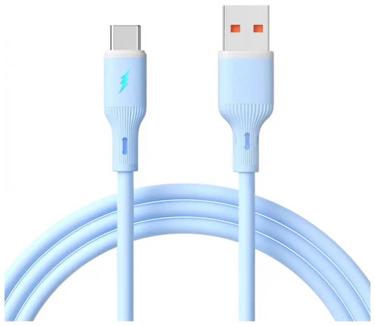 Akyga AK-USB-63 USB-kabel USB-A stekker, USB-C stekker 1 m Blauw