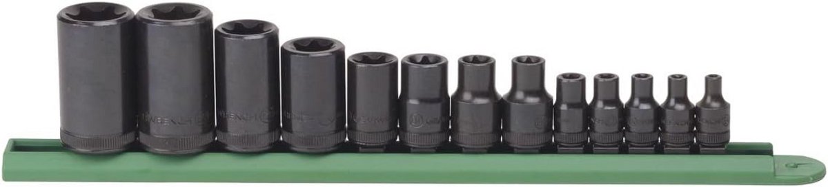 Lange E-Torx Doppenset voor Schroevendraaiers en Ratels