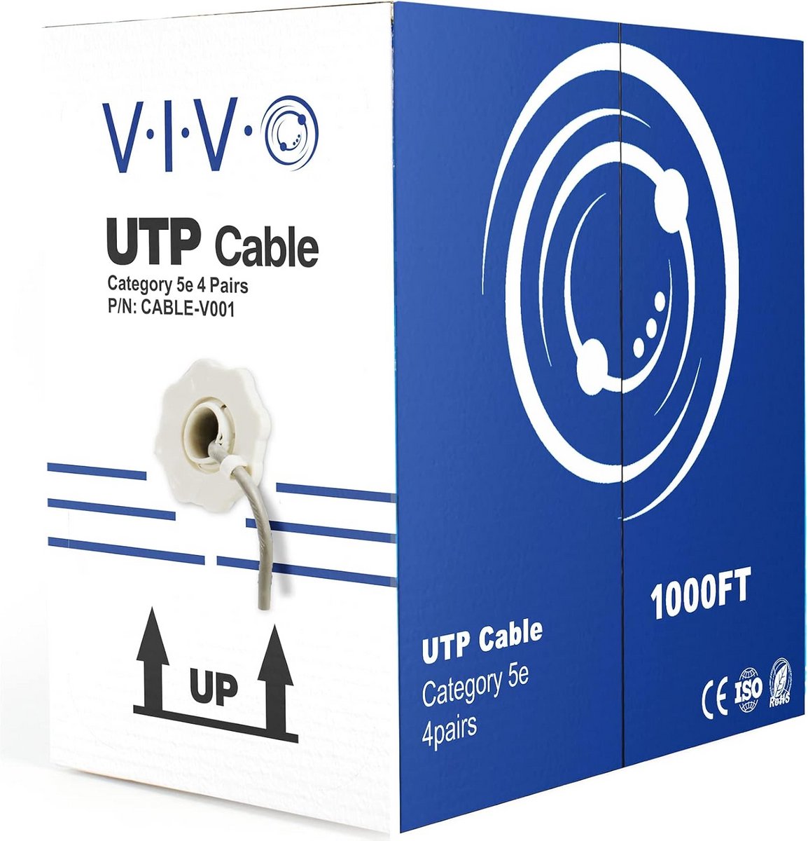 UTP Netwerkkabel Cat5e Grijs Bulk Spoel 305 Meter Voor LAN Installatie