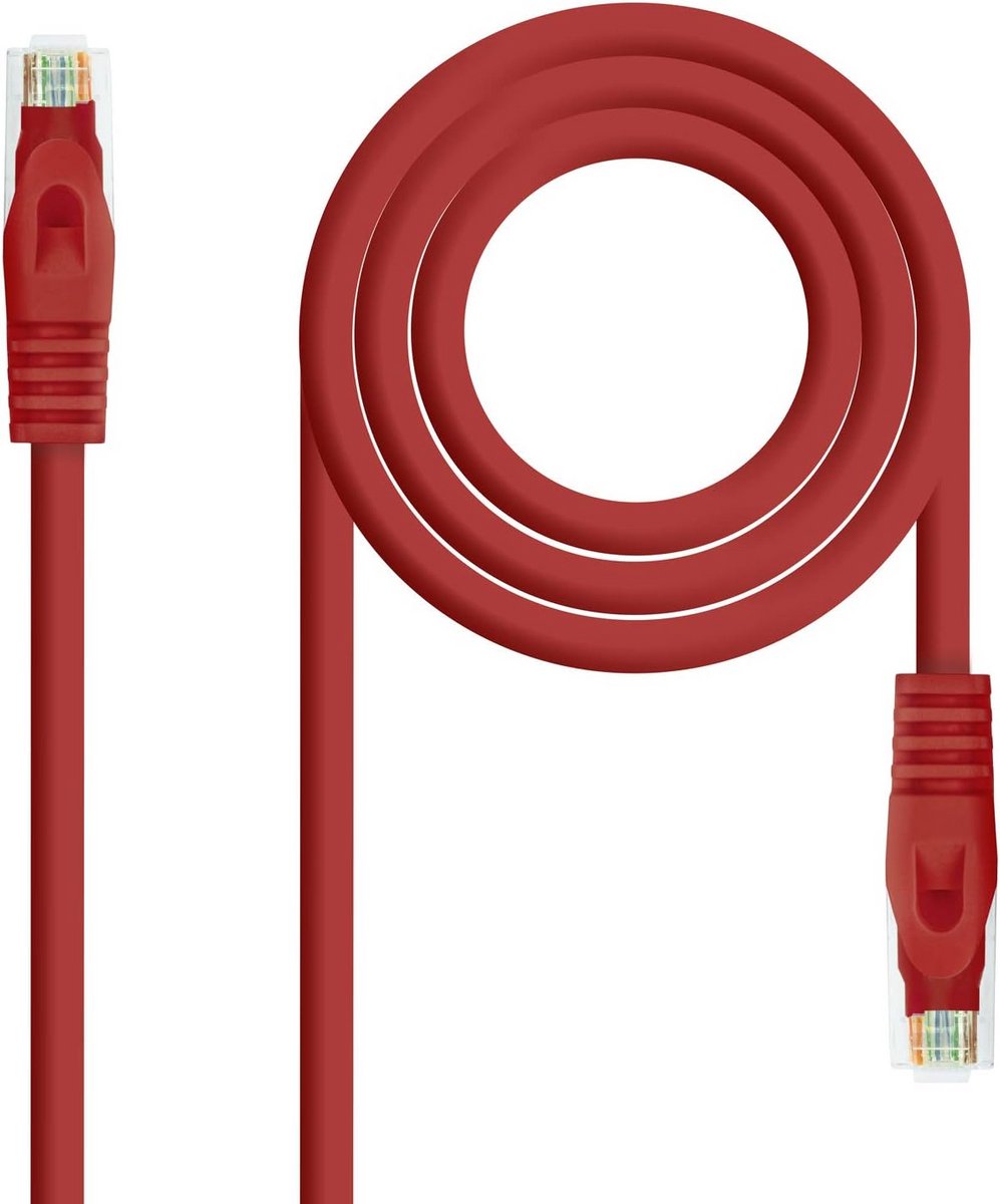 Korte Netwerkkabel RJ45 CAT.6A UTP LSZH (30 cm) - Rood