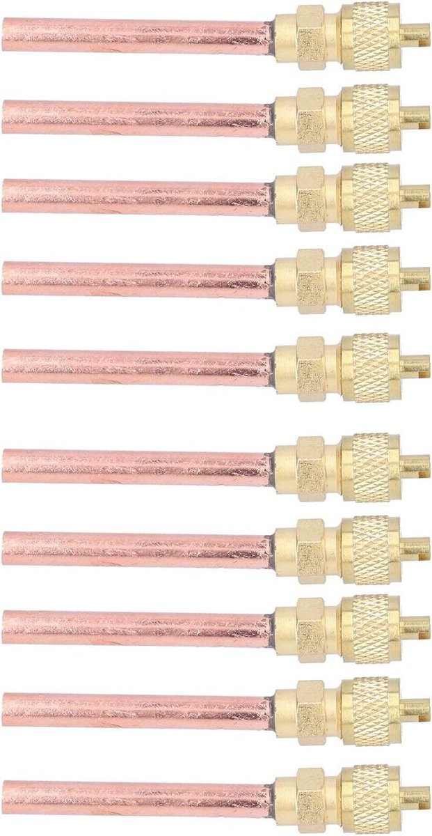 10 stuks Messing HVAC Servicetoegangskleppen voor Vullen en Koelen R22 R12 R134a