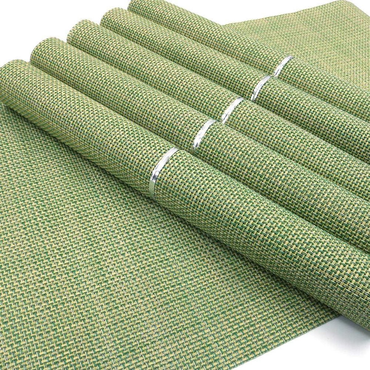 Set van 6 placemats 45 x 30 cm - antislip en hittebestendig - voor keuken en eettafel