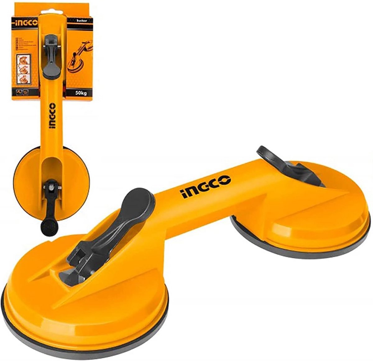 Professionele Dubbele Zuignap voor Tegels en Glas - 115mm