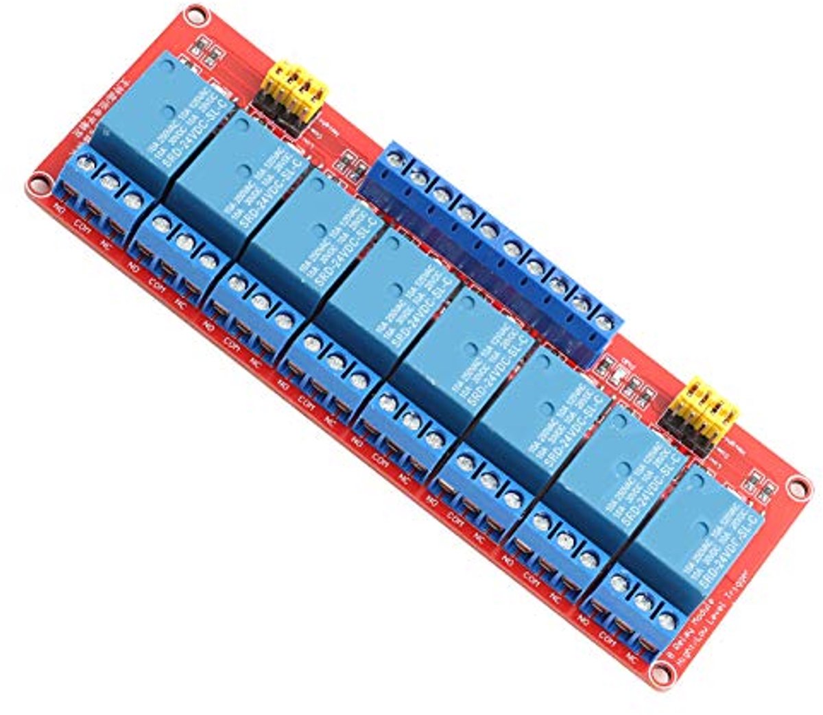 8-Kanaals Optokoppel Relay Module - Hoog-Laag Trigger - 5V/12V/24V